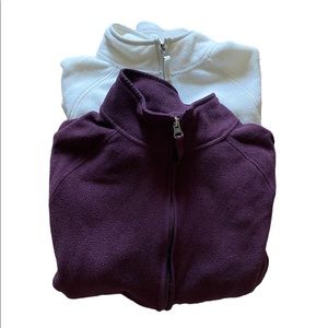 Set of 2 Merona Zip Up Fleece Jackets Size S